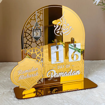 Ramadan Countdown Calendar with Replaceable Numbers for Kids and Home Decor
