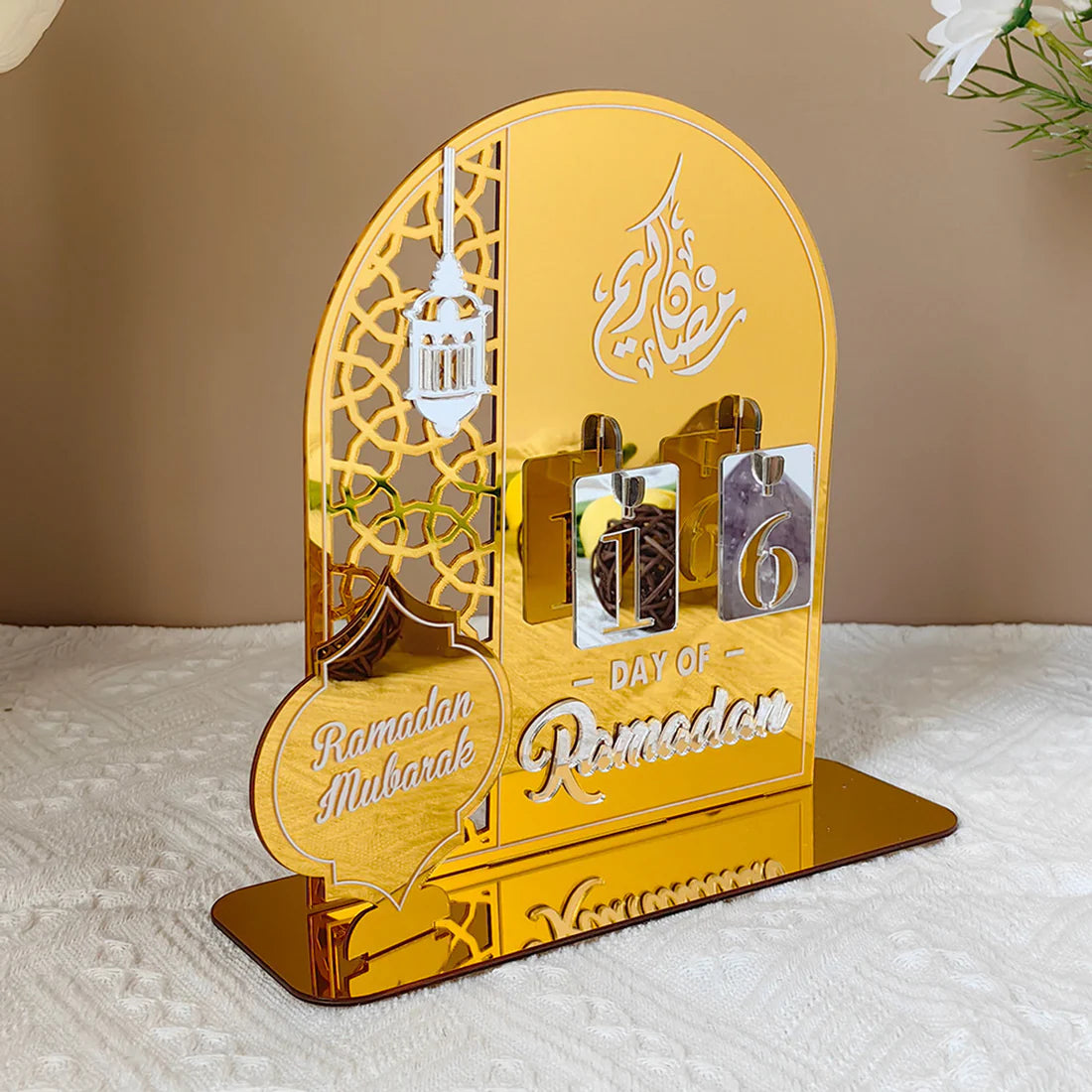 Ramadan Countdown Calendar with Replaceable Numbers for Kids and Home Decor