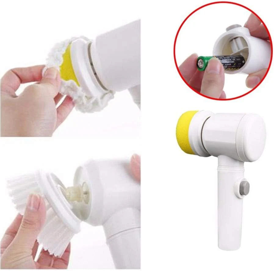 Electric Cleaning Scrubber 5-in-1 Multi-Head Power Cleaner UAE