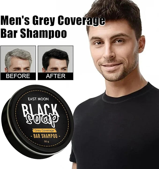 East Moon Original Black Soap Bar Shampoo for Hair Care