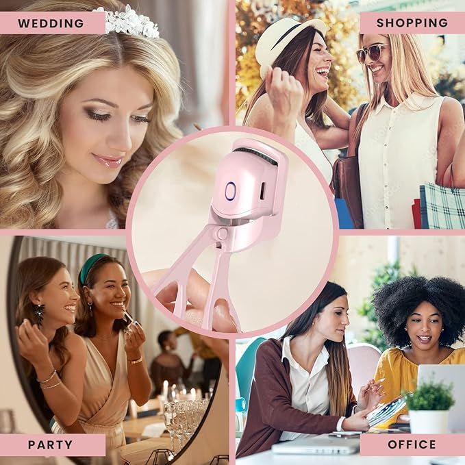 Heated Eyelash Curler Long Lasting Curl Safe and Portable