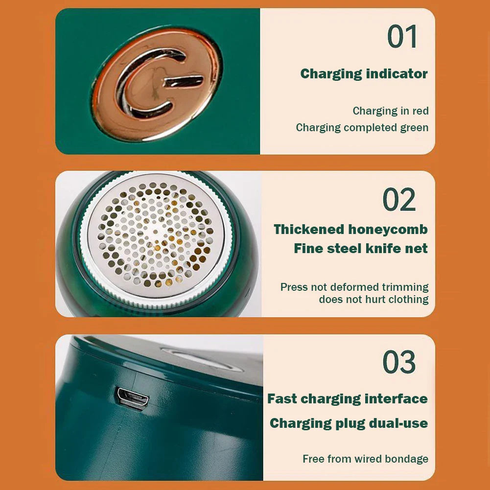 Rechargeable lint remover cordless lint shaver