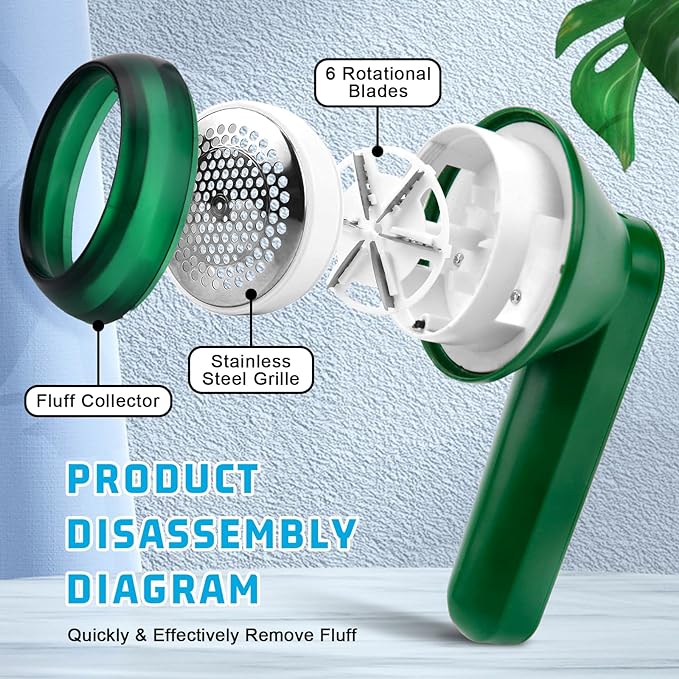 Rechargeable lint remover cordless lint shaver